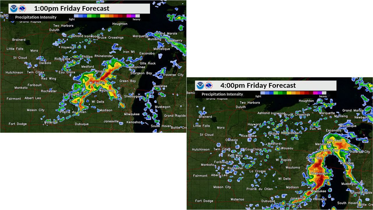 Friday storms outlook by National Weather Service